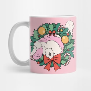 Dog with Wreath Mug